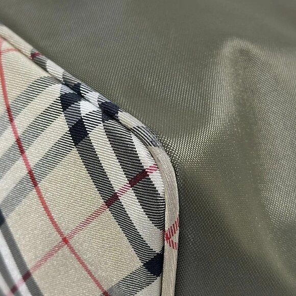 Burberry Blue Label - Dark Green Nylon Leather Shoulder Bag - Picture 5 of 8